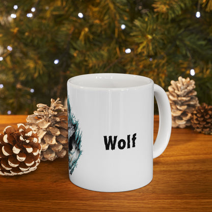 Ferocious Wild Americanwolf White Coffee Mug