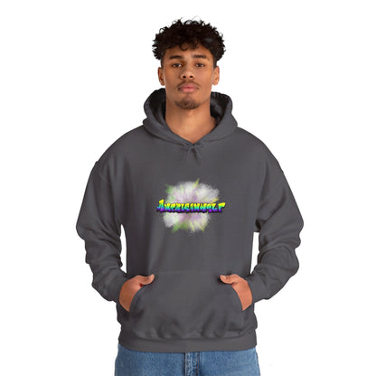 Urban Chill Vibes Graffiti Sprayed Tag Americanwolf In A Cloud Of Sprayed Dust Skater Hoody