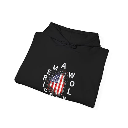 Copy of "Wrap Yourself in Liberty: AmericanWolf's Iconic American Flag Hoodie – Where Patriotism Meets Unrivaled Style!" Walk And Rock The Brand!