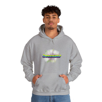 Urban Chill Vibes Graffiti Sprayed Tag Americanwolf In A Cloud Of Sprayed Dust Skater Hoody