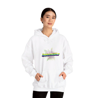 Urban Chill Vibes Graffiti Sprayed Tag Americanwolf In A Cloud Of Sprayed Dust Skater Hoody