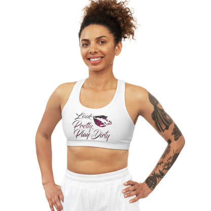 "Glam Up Your Game In Confidence With This Must-Have Women's Look Pretty Play Dirty Sports Bra!"