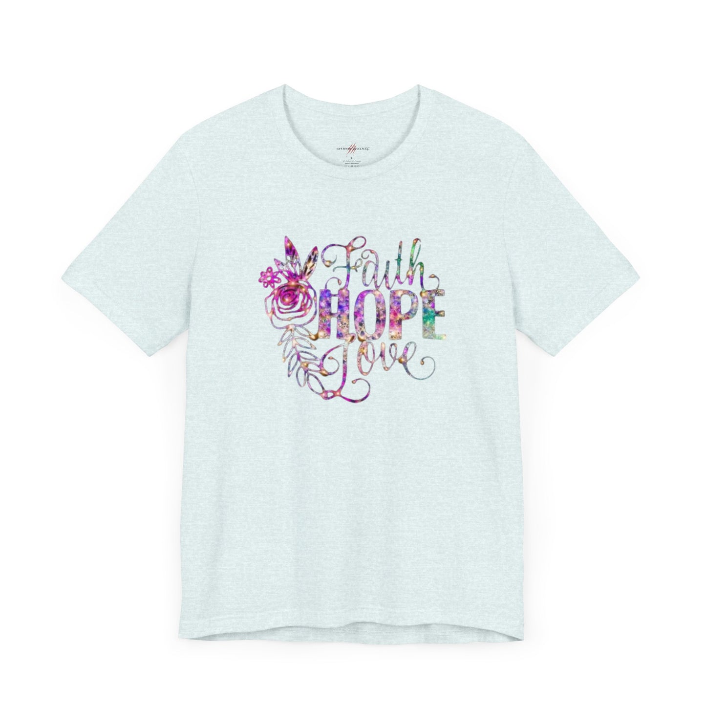 "Embrace the Message Wear Your Beliefs Fashion with Purpose Clothe Yourself in Positivity Express Your Values through Style Faith, Hope, Love The Shirt That Speaks Volumes"