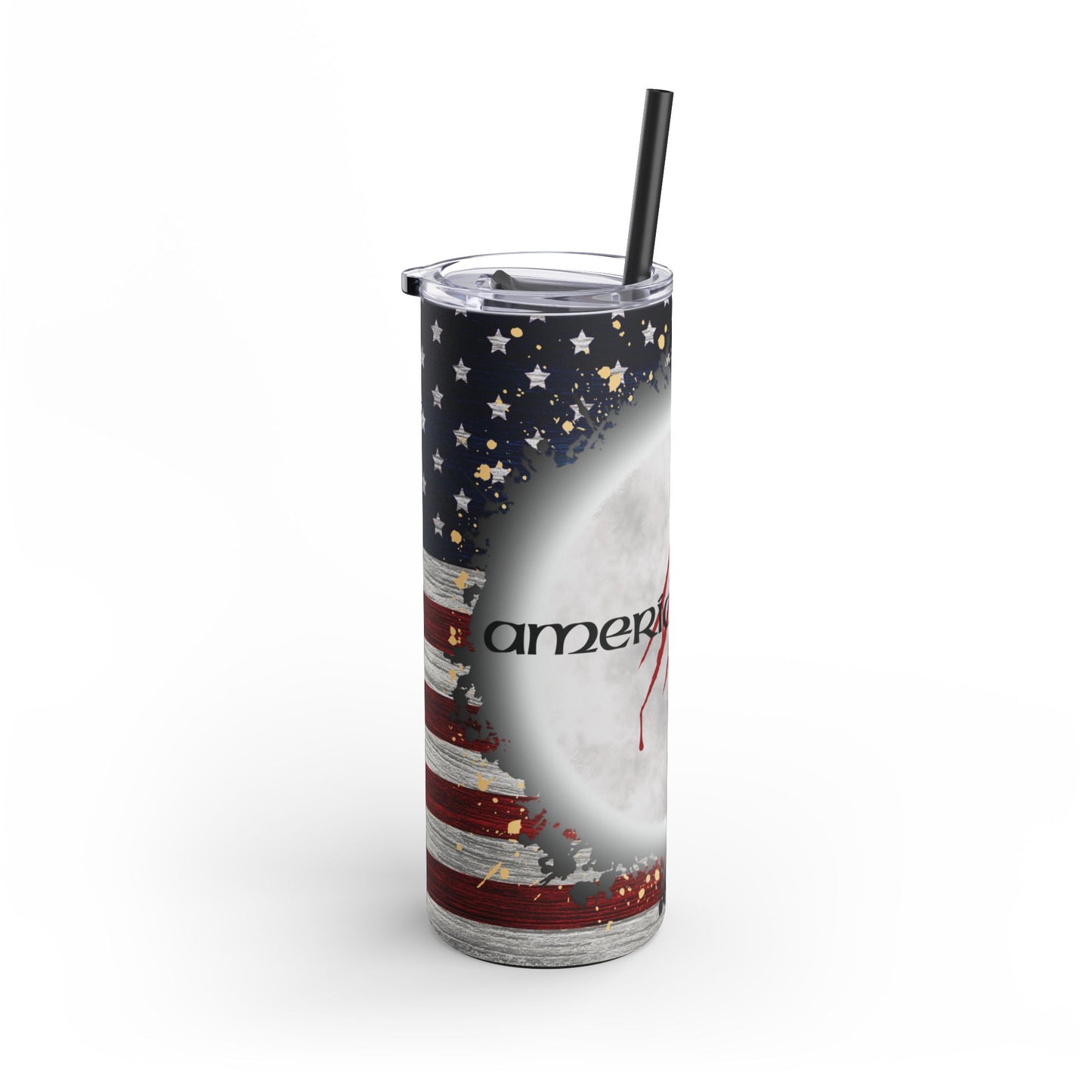 "Patriotic Pride Sip in Style AmericanWolf Limited Edition  A Shopper's Favorite Maars Maker Skinny Matte  20z Tumbler!"