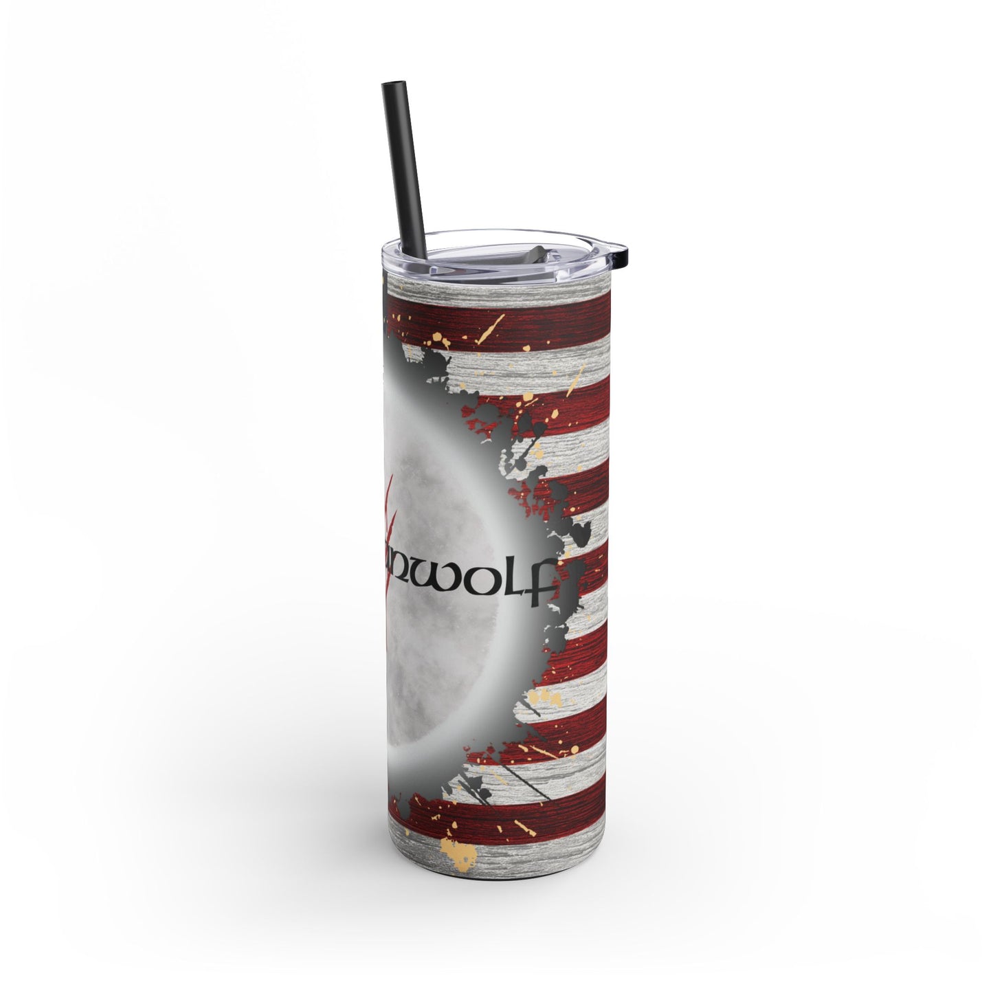 "Patriotic Pride Sip in Style AmericanWolf Limited Edition  A Shopper's Favorite Maars Maker Skinny Matte  20z Tumbler!"