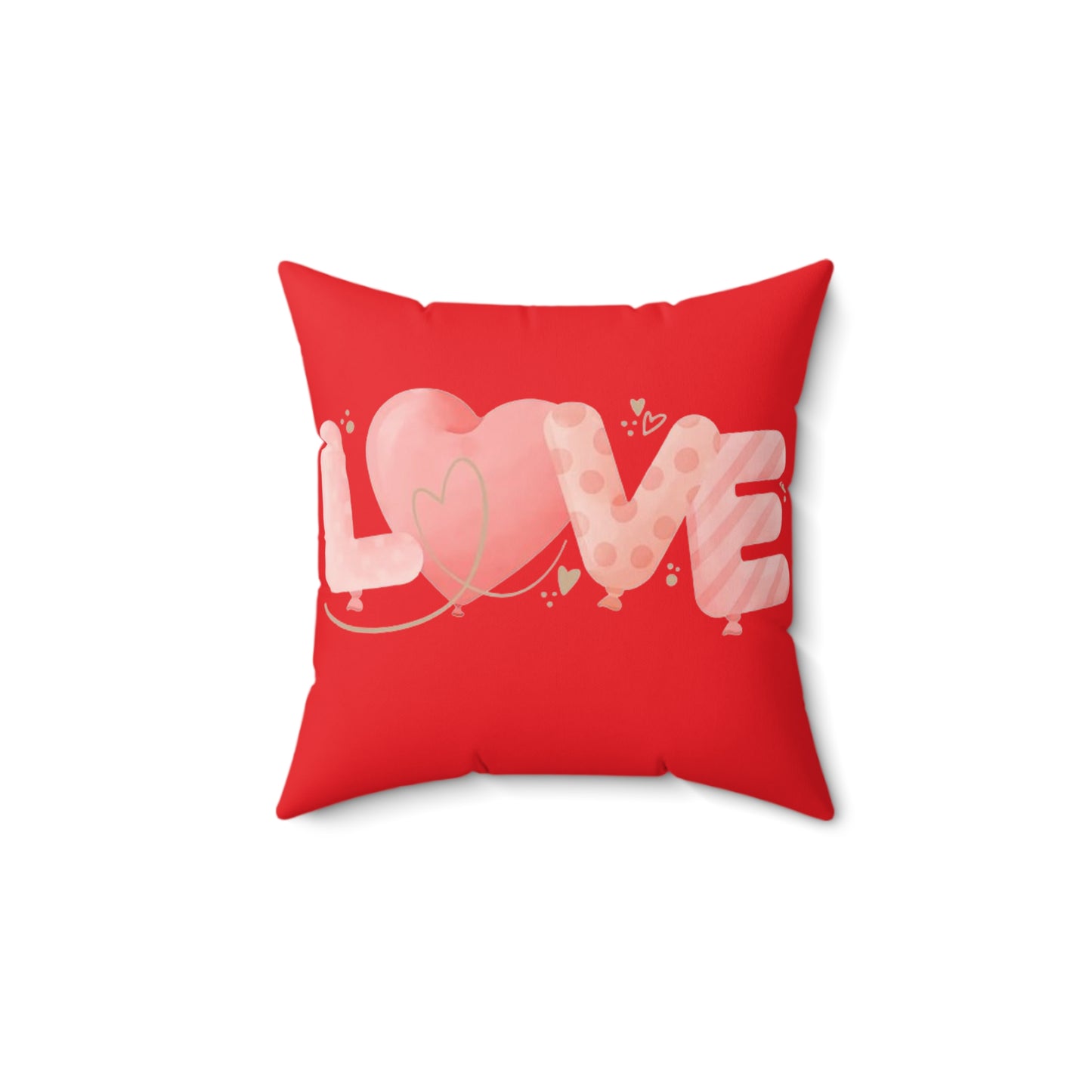 Bedroom Home Decor Love Spun Polyester Square Pillow