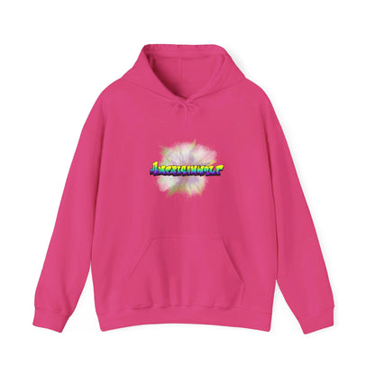 Urban Chill Vibes Graffiti Sprayed Tag Americanwolf In A Cloud Of Sprayed Dust Skater Hoody