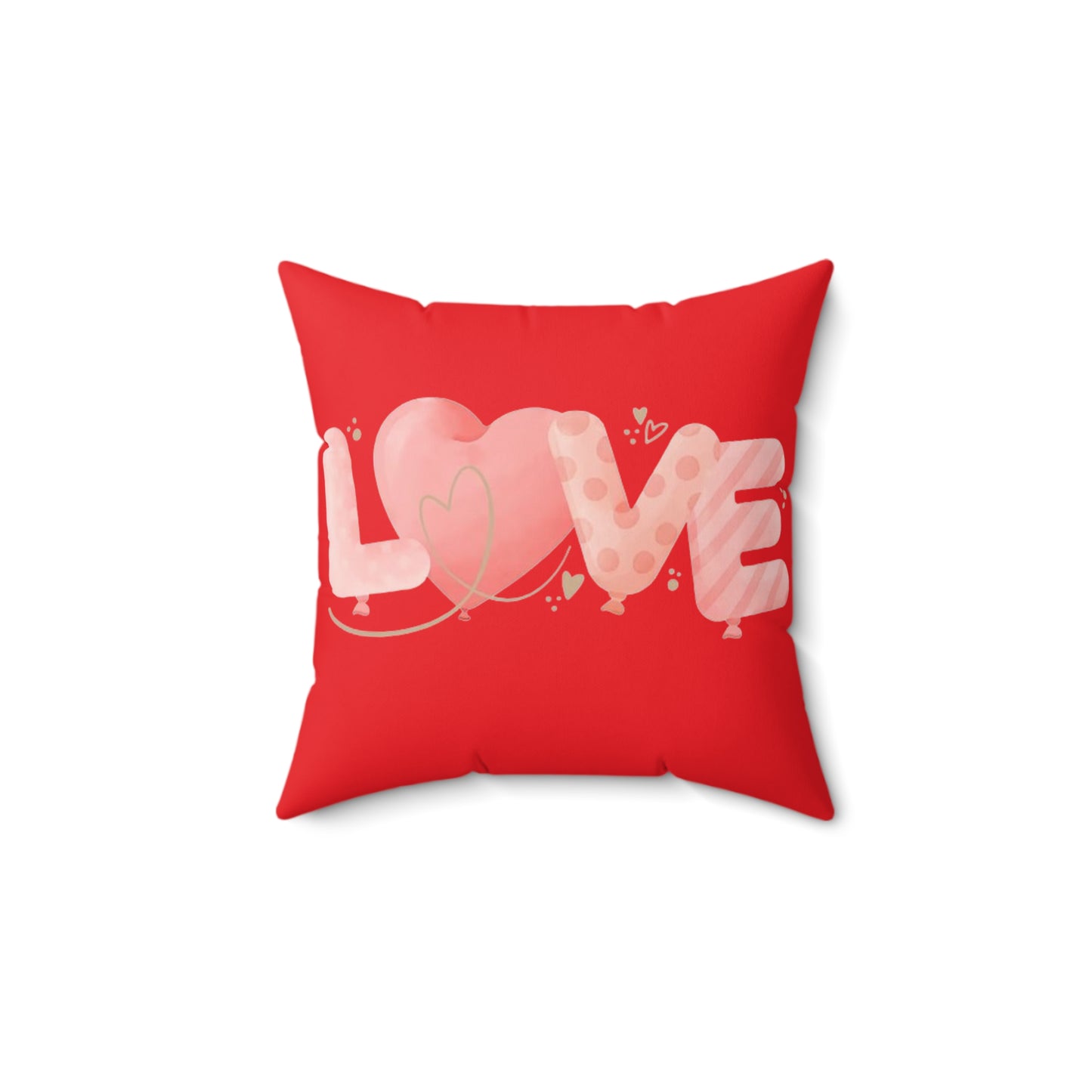 Bedroom Home Decor Love Spun Polyester Square Pillow