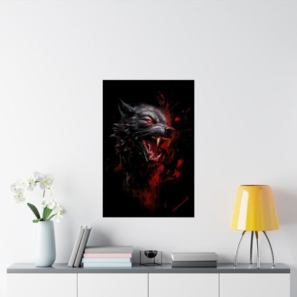 "Fearless Guardian: Amazing Wolf Poster – Unleash the Spirit of the Wild in Your Mancave Oasis!"