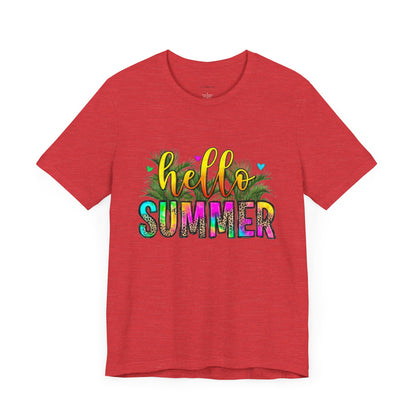 "Heat Up Your Wardrobe Must-Have Sizzling Summer Grab Your Hello Summer Shirt Today!"