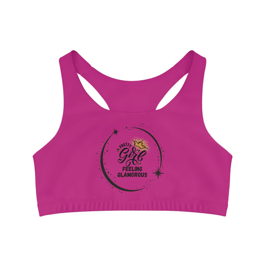 Pretty Girl Feeling Glamorous Women's Seamless Sports Bra