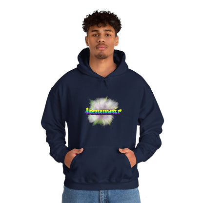 Urban Chill Vibes Graffiti Sprayed Tag Americanwolf In A Cloud Of Sprayed Dust Skater Hoody