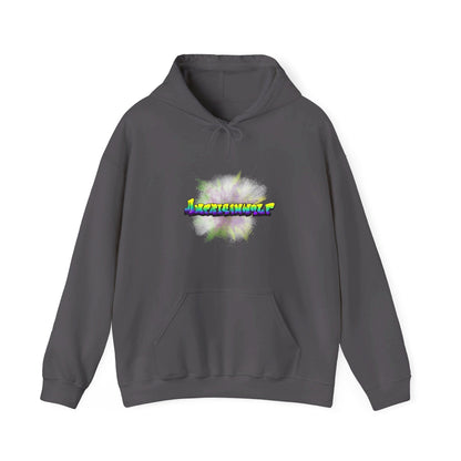 Urban Chill Vibes Graffiti Sprayed Tag Americanwolf In A Cloud Of Sprayed Dust Skater Hoody