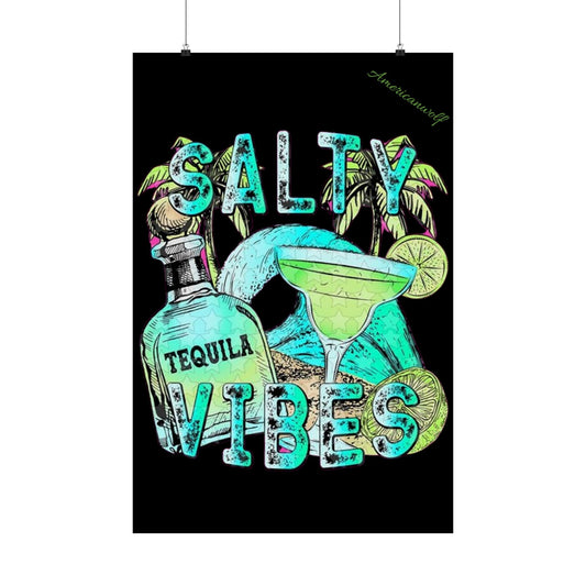 Copy of "Sip in Style: Salty Vibes Liquor Poster – Elevate Your Mancave with Coastal Coolness!"