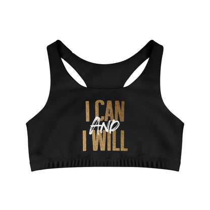 I Can And I Will Women's  Seamless Sports Bra