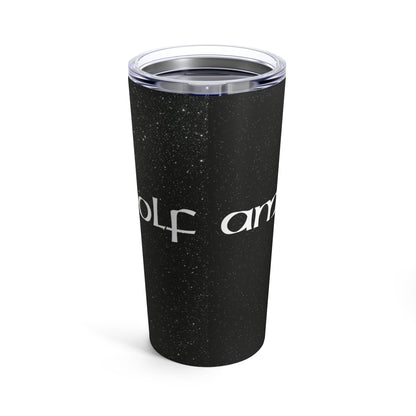 Americanwolf Glamourous Black Glitter Tumbler 20oz