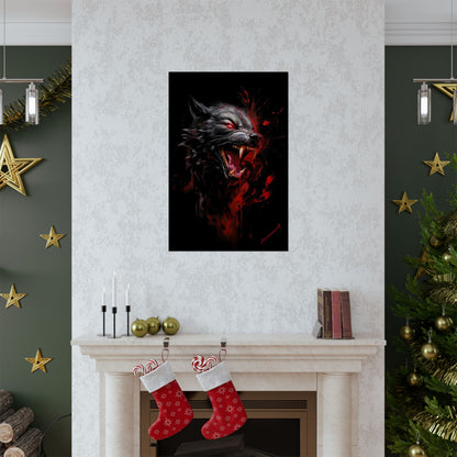 "Fearless Guardian: Amazing Wolf Poster – Unleash the Spirit of the Wild in Your Mancave Oasis!"