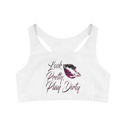 "Glam Up Your Game In Confidence With This Must-Have Women's Look Pretty Play Dirty Sports Bra!"