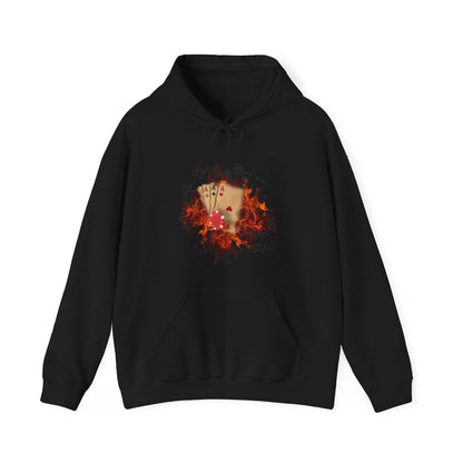 "Burning Aces: Fourfold Inferno Hoody