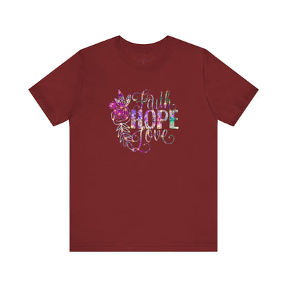 "Embrace the Message Wear Your Beliefs Fashion with Purpose Clothe Yourself in Positivity Express Your Values through Style Faith, Hope, Love The Shirt That Speaks Volumes"