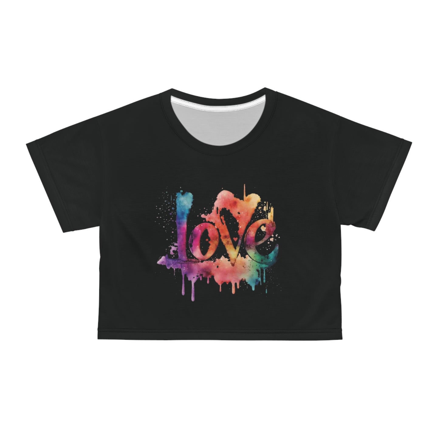 "Love-Infused Style Fashioned with Love Wearable Affection This Must-Have Design  Irresistible Women's Crop Top Belongs in Your Closet