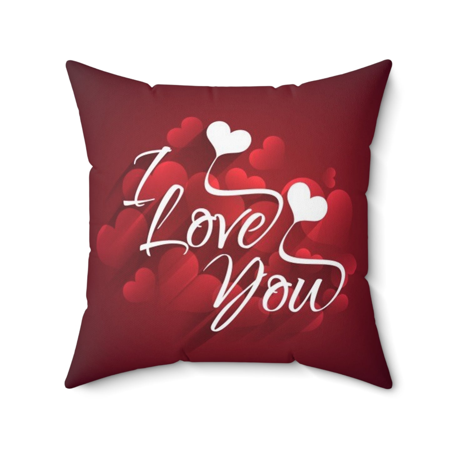 I love you Romantic Spun Polyester Square Pillow