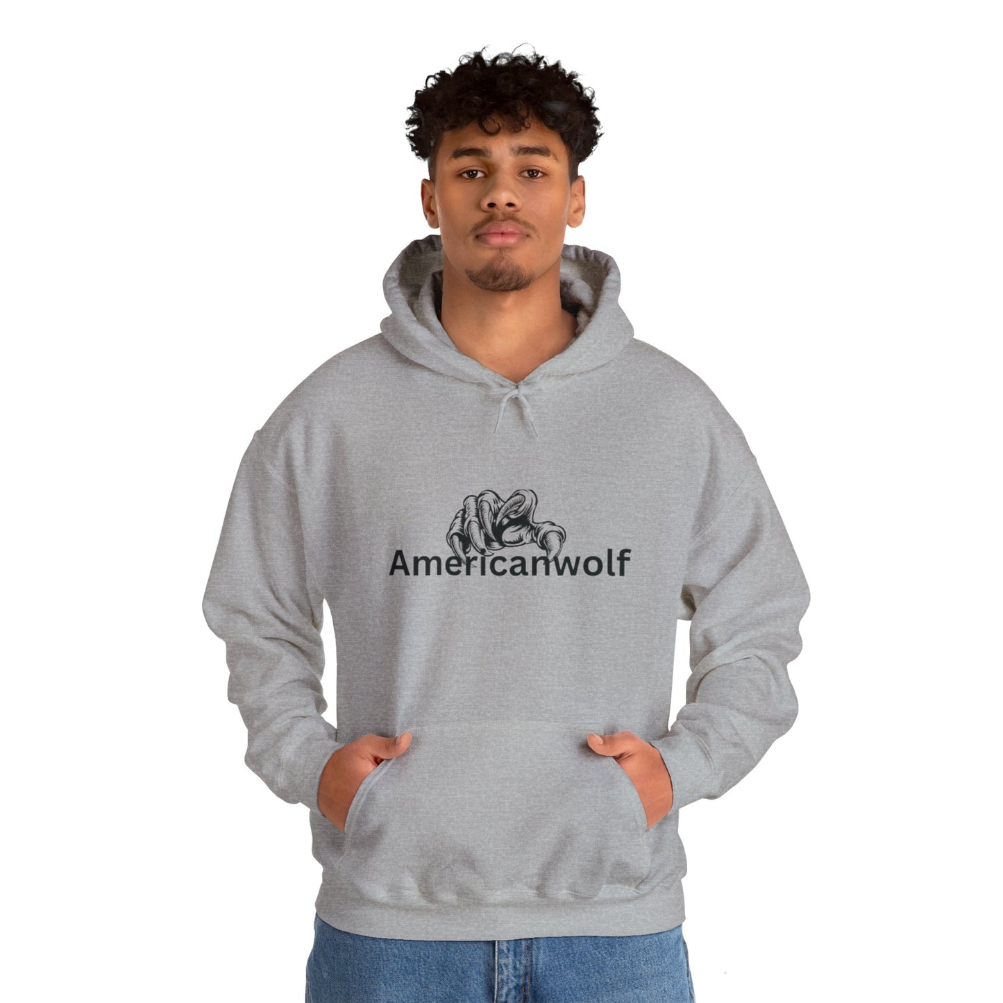 "AmericanWolf: Shadow of the Claw Pullover Hoody"