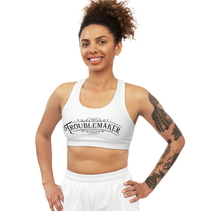 "Dare to be Different Rule the Gym Disrupt the Norm Unleash Your Inner Rebel with the Trouble Maker  Women's Sports Bra!