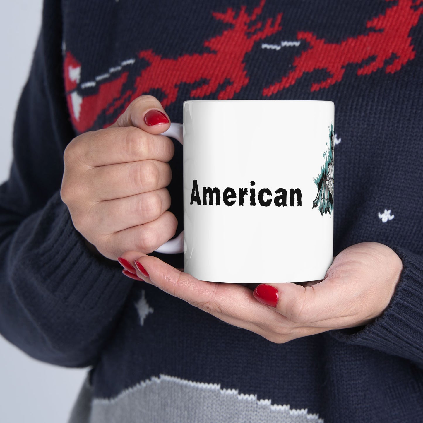 Ferocious Wild Americanwolf White Coffee Mug