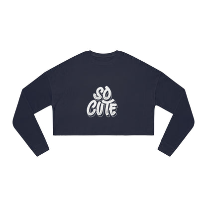 Irresistibly Sweet Adorably Chic - Cutie Pie Vibes Of This Women So Cute Crop Top Sweatshirt - Perfect Blend of Style and Comfort