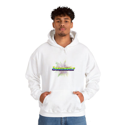 Urban Chill Vibes Graffiti Sprayed Tag Americanwolf In A Cloud Of Sprayed Dust Skater Hoody