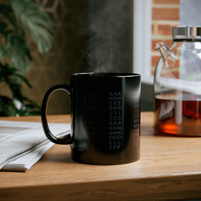 A Black Triple Effect Americanwolf Coffee Mug