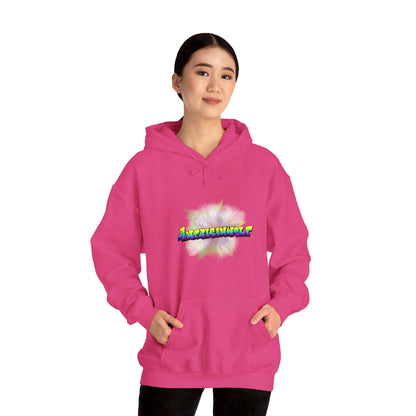 Urban Chill Vibes Graffiti Sprayed Tag Americanwolf In A Cloud Of Sprayed Dust Skater Hoody