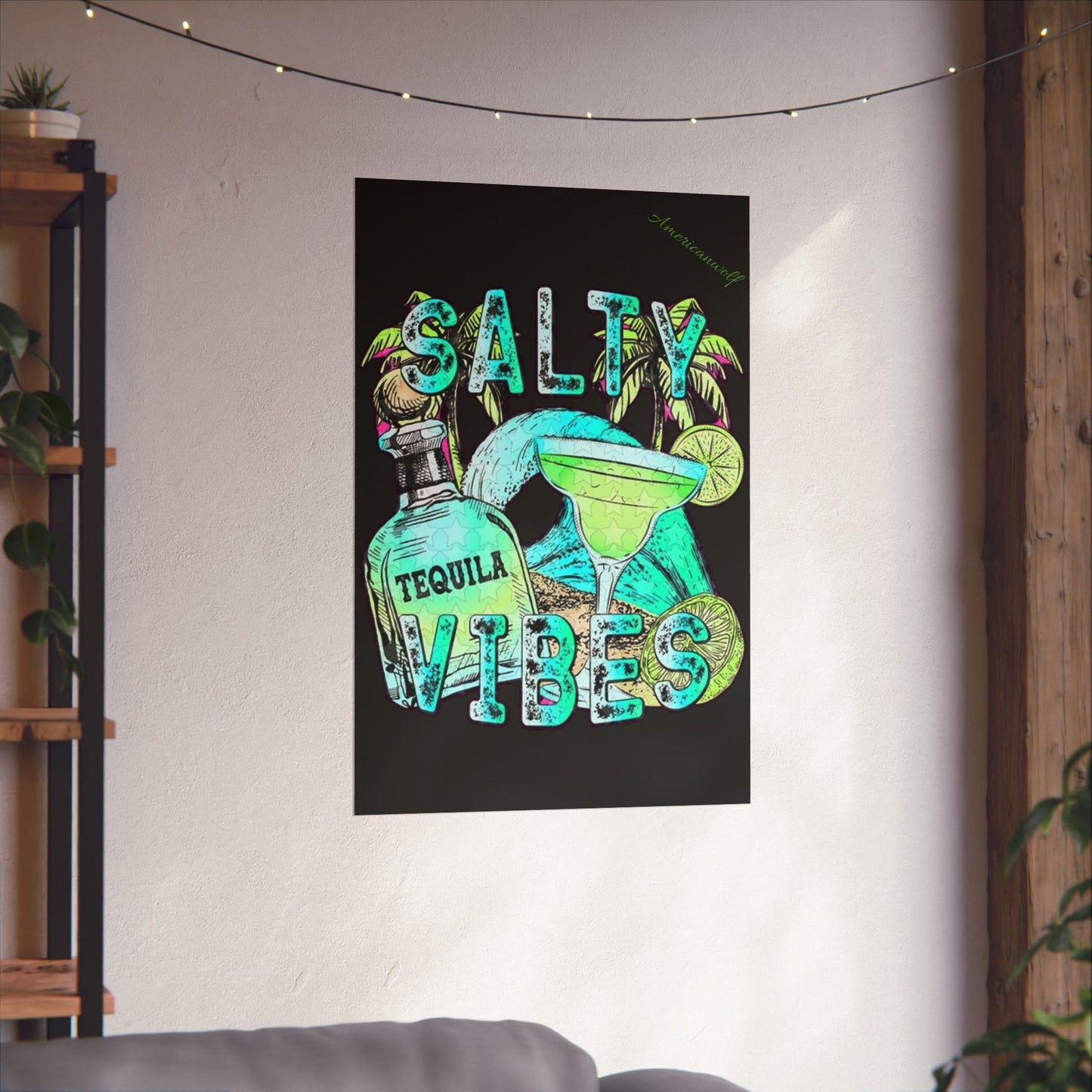 Copy of "Sip in Style: Salty Vibes Liquor Poster – Elevate Your Mancave with Coastal Coolness!"