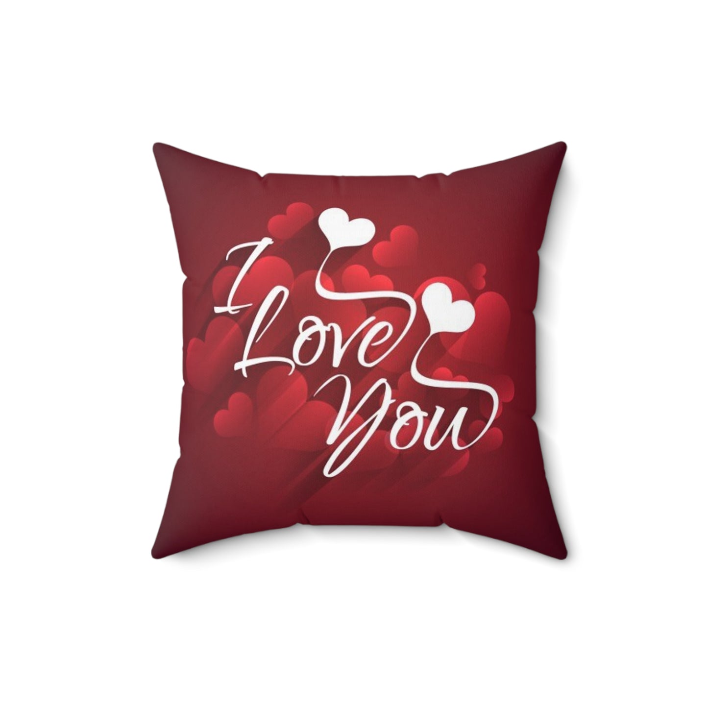 I love you Romantic Spun Polyester Square Pillow