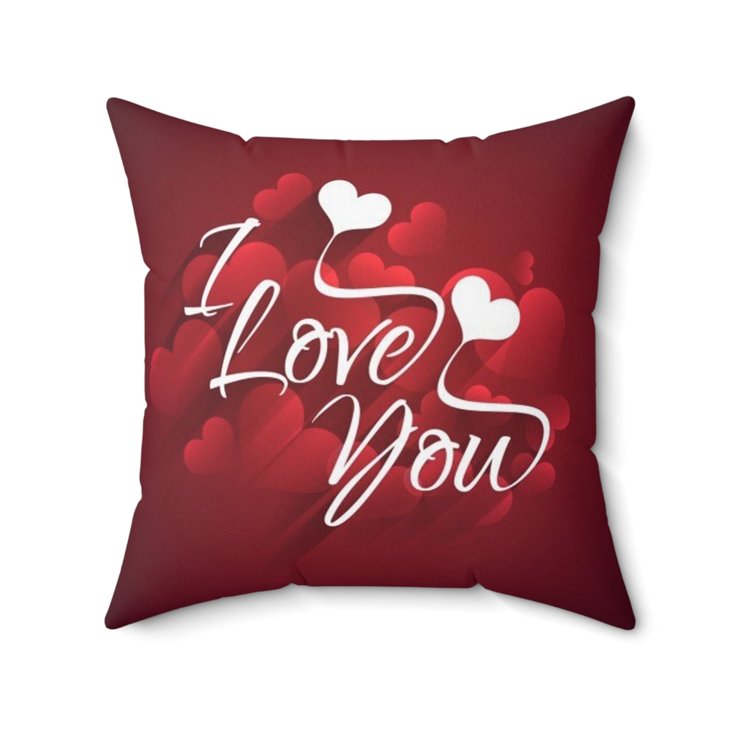 I love you Romantic Spun Polyester Square Pillow