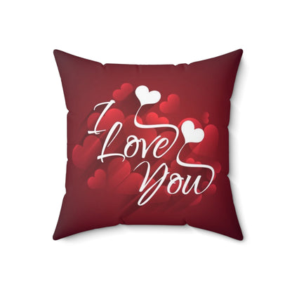 I love you Romantic Spun Polyester Square Pillow