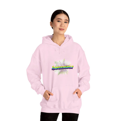 Urban Chill Vibes Graffiti Sprayed Tag Americanwolf In A Cloud Of Sprayed Dust Skater Hoody