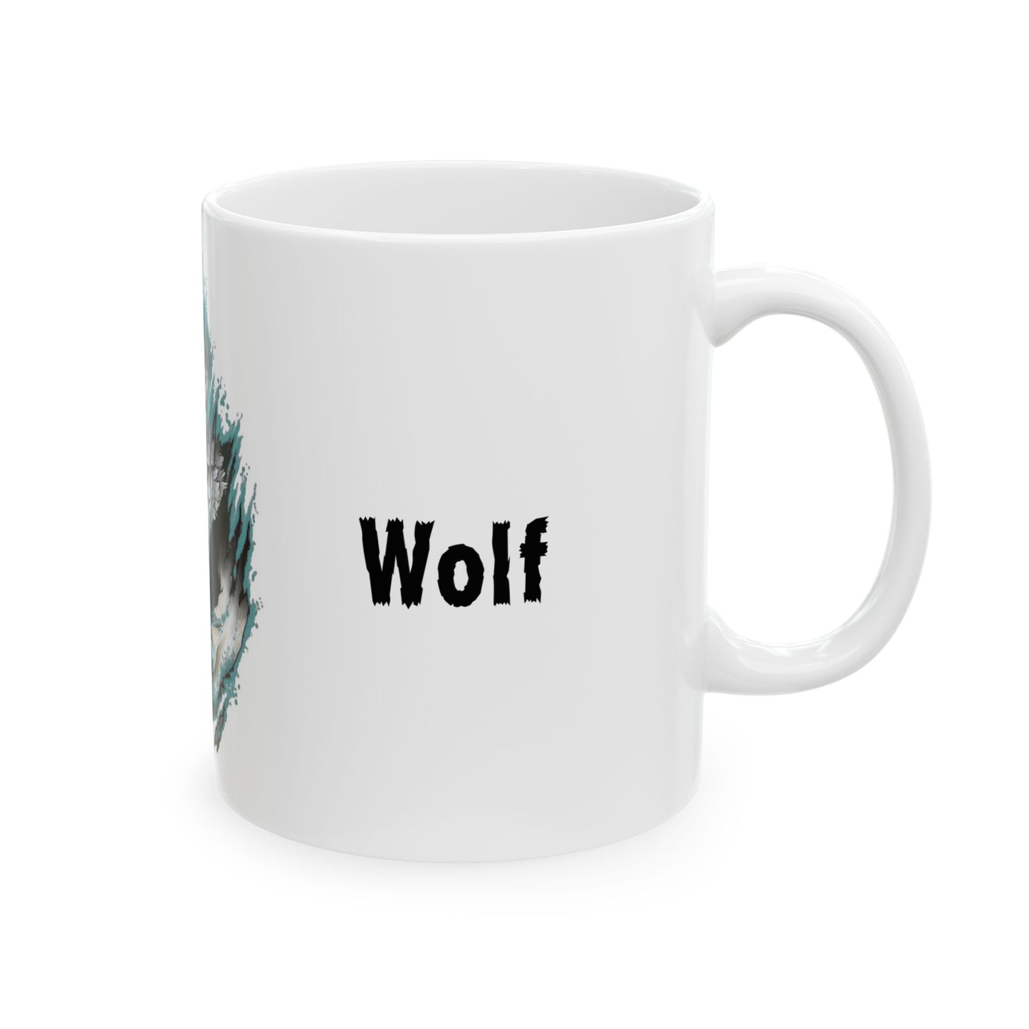 Ferocious Wild Americanwolf White Coffee Mug