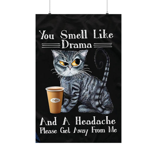 "Purr-fectly Hilarious: Cat Comedy Quote Poster – A Must-Have for Your Mancave Laughter Lounge!"