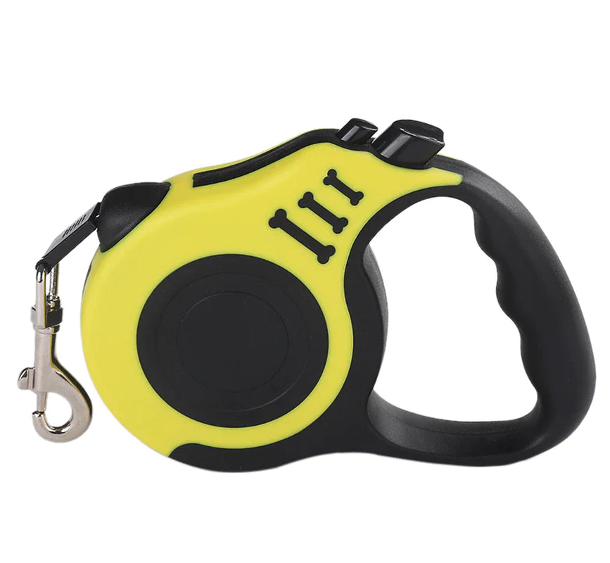 "Premium 16.5FT Retractable Dog Leash with Automatic Mechanism, Pet Collar for Hands-Free Walking, Made in the USA"