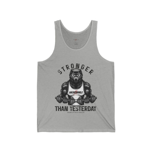 Beast Mode Werewolf Bodybuilder Pumping Iron and Rocking Out His 'Americanwolf' Tank Top Epic Training Session with Headphones Stronger Than Yesterday ' Routine