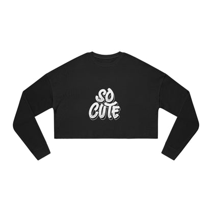 Irresistibly Sweet Adorably Chic - Cutie Pie Vibes Of This Women So Cute Crop Top Sweatshirt - Perfect Blend of Style and Comfort