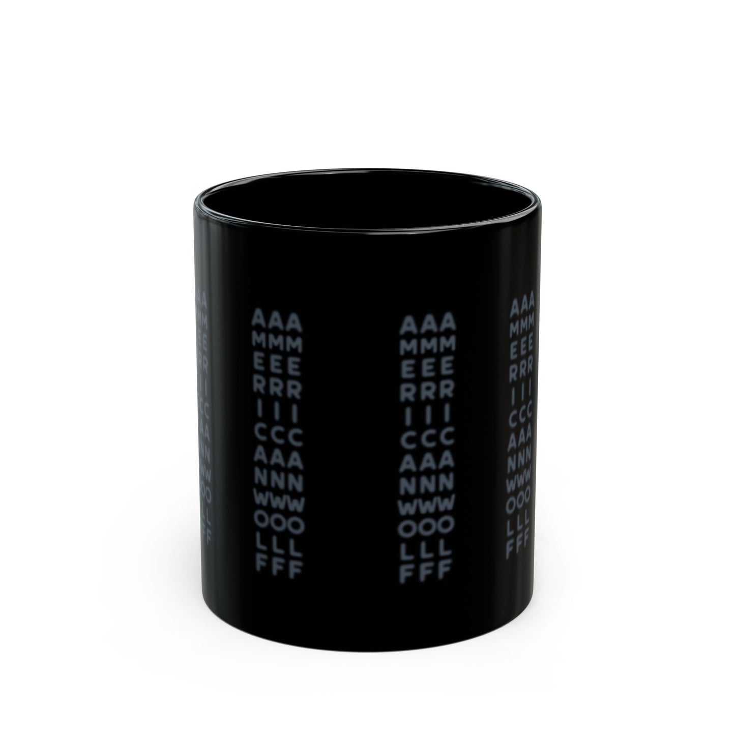 A Black Triple Effect Americanwolf Coffee Mug