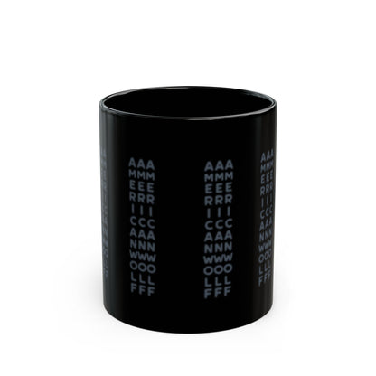 A Black Triple Effect Americanwolf Coffee Mug