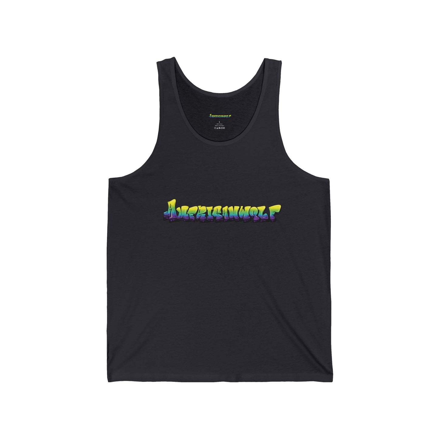 "Meltdown dripping graffiti: Yellow, Green, and Purple tank top