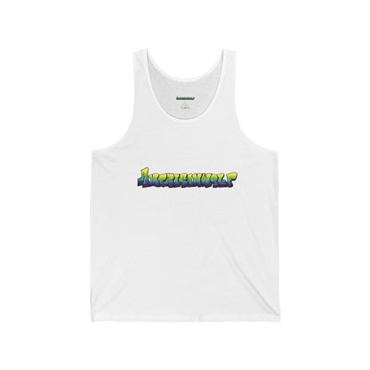 "Meltdown dripping graffiti: Yellow, Green, and Purple tank top