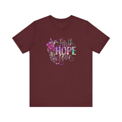 "Embrace the Message Wear Your Beliefs Fashion with Purpose Clothe Yourself in Positivity Express Your Values through Style Faith, Hope, Love The Shirt That Speaks Volumes"