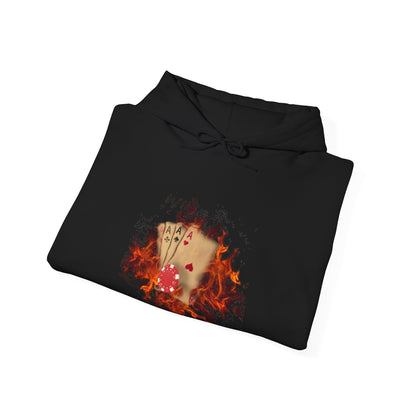 "Burning Aces: Fourfold Inferno Hoody