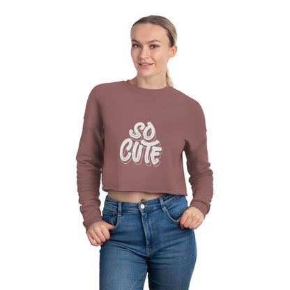 Irresistibly Sweet Adorably Chic - Cutie Pie Vibes Of This Women So Cute Crop Top Sweatshirt - Perfect Blend of Style and Comfort